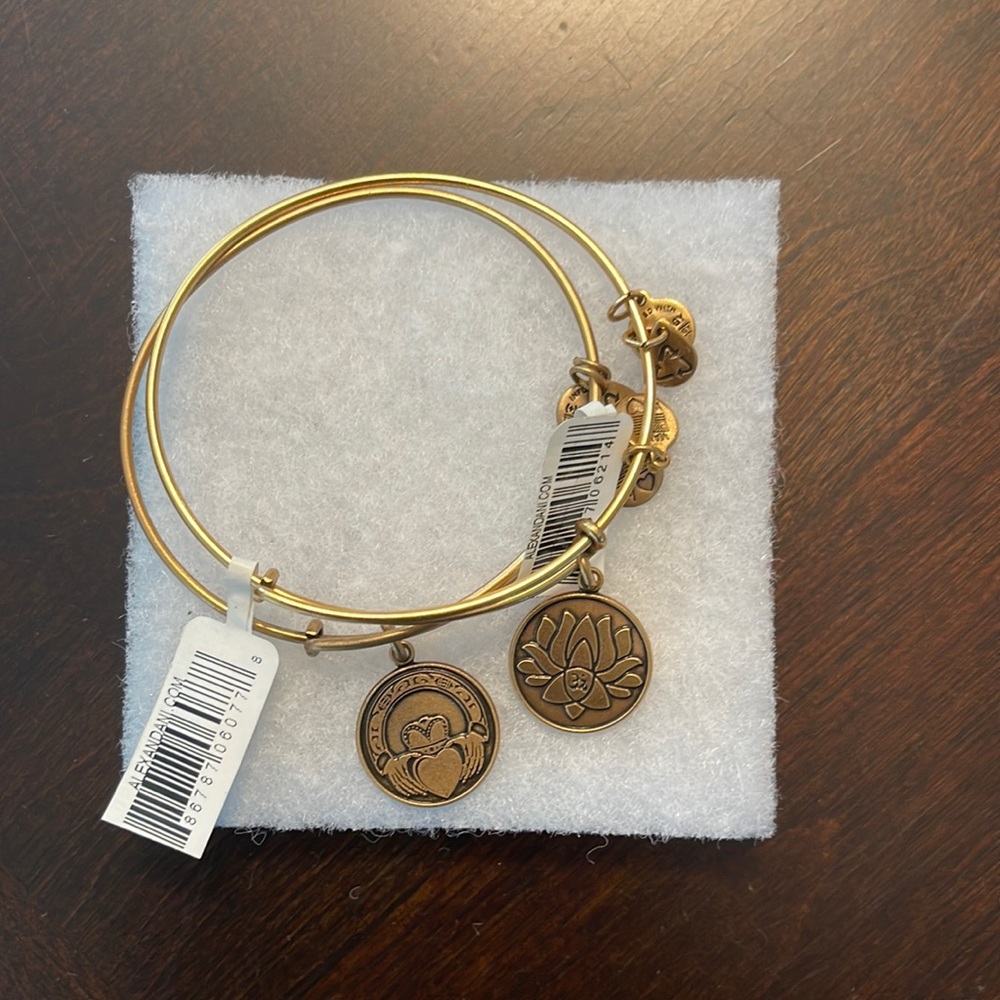 *New* Alex and Ani Bracelets — Lotus peace energy and Claddagh